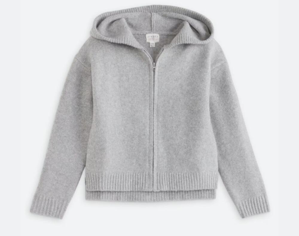Pinque Girls Sophia Zip-Up Hoodie Jacket Light Grey M (10/12) NWT